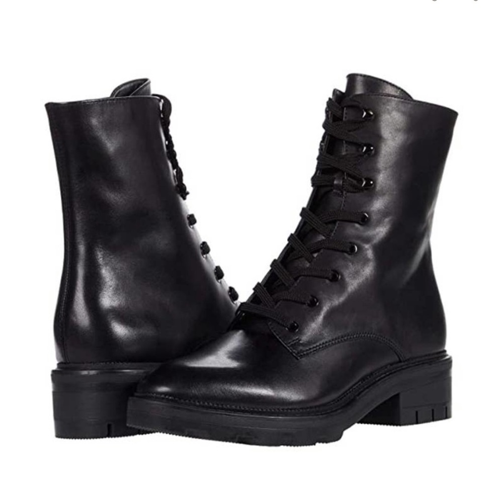 Dolce Vita Women's black Moto Biker Lace-Up Boots Size 10 NWT